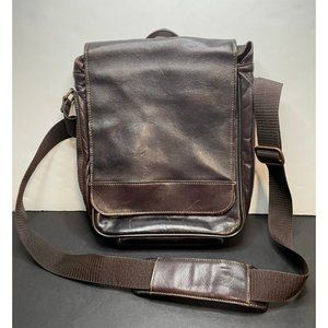 Pelle Studio crossbody handbag purse bag magnetic shoulder leather 12x11 brown